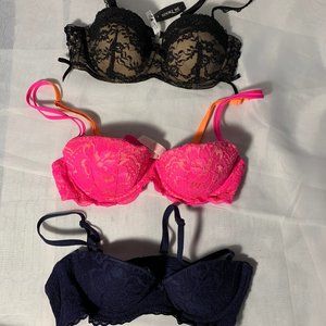 Lot 3 Aerie/Pink/AdoreMe 32A/AA push up bras